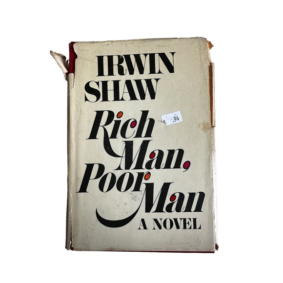 Rich Man Poor Man A Novel IRWIN SHAW Hardcover Red Dust Jacket - Picture 1 of 16